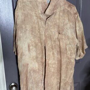 Men's Casual Button Down Shirt - Tan